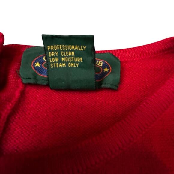 Charter Club Pure Wool Sweater Womens Size M Red Pullover Quiet Money Classic - Picture 5 of 7